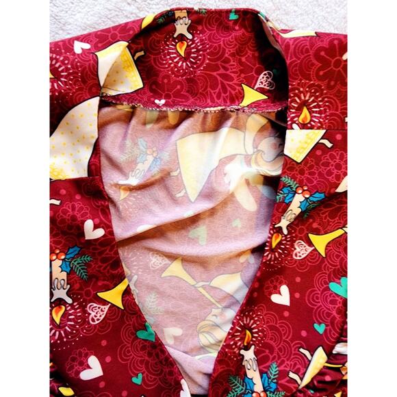 VTG 80s Anthony Richards House Dress MuuMuu Plus Sz 1X Pockets Christmas Angels - Picture 8 of 9